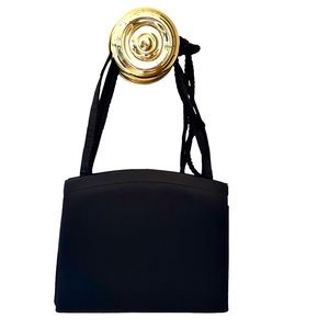 Satin Mini Bag With Top Handles and a Rope Over the Shoulder Strap